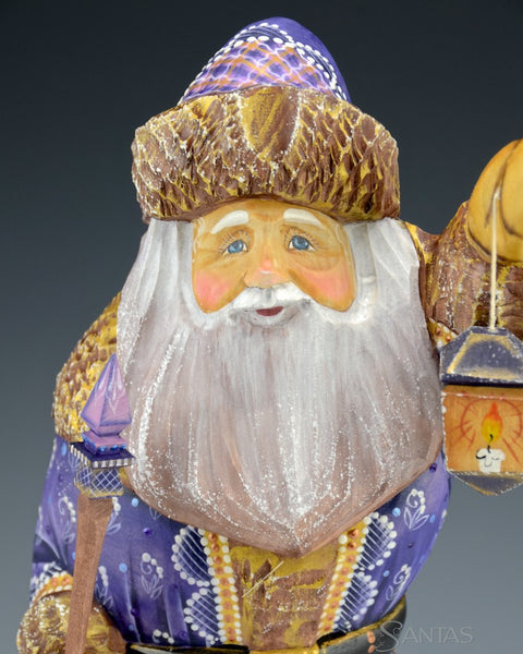 Violet Russian Santa Claus with Lantern
