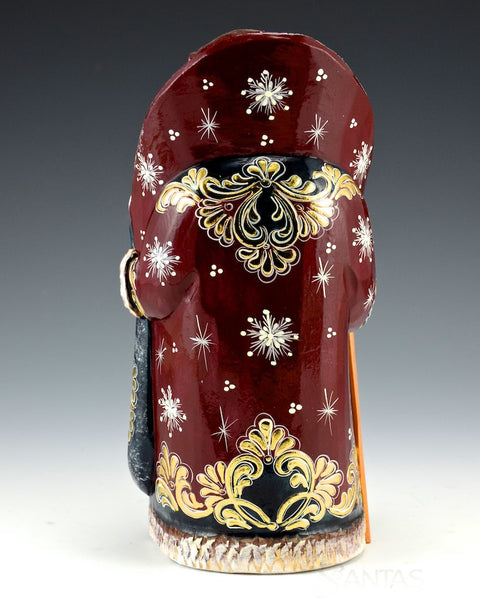 Gold Trimmed Russian Santa with Toybag