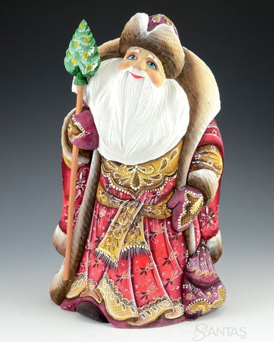 Red and Gold Elegant Russian Santa