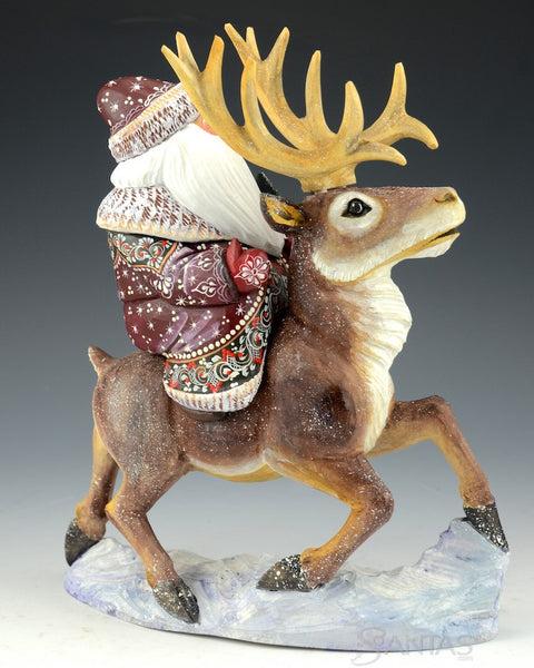 Russian Santa Riding Reindeer