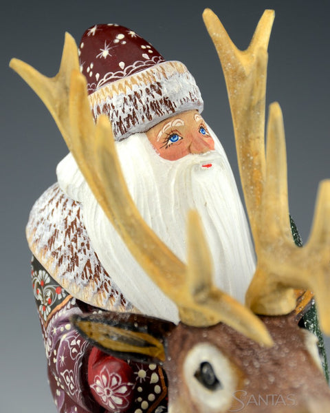 Russian Santa Riding Reindeer