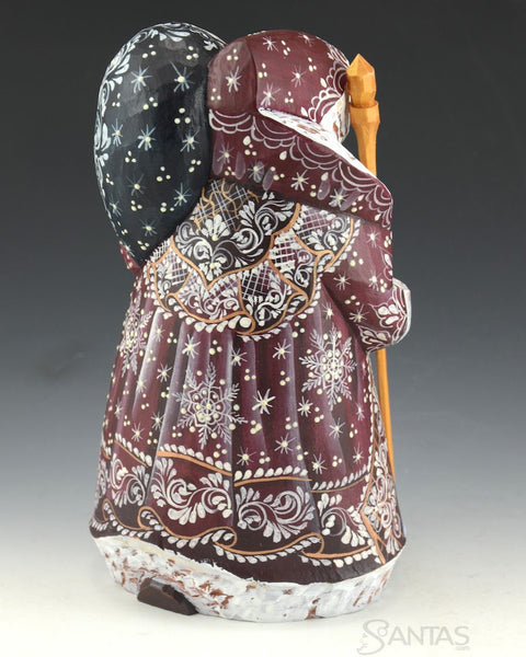 Small Russian Santa with Snowmaiden and Winter Scenes