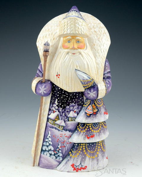 Pearl and Purple Scenic Russian Santa