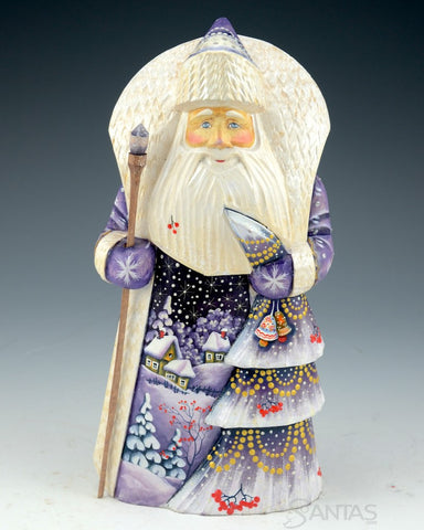 Pearl and Purple Scenic Russian Santa