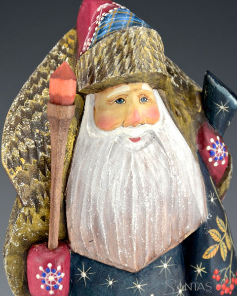Starry Night Russian Santa with Toy Bag