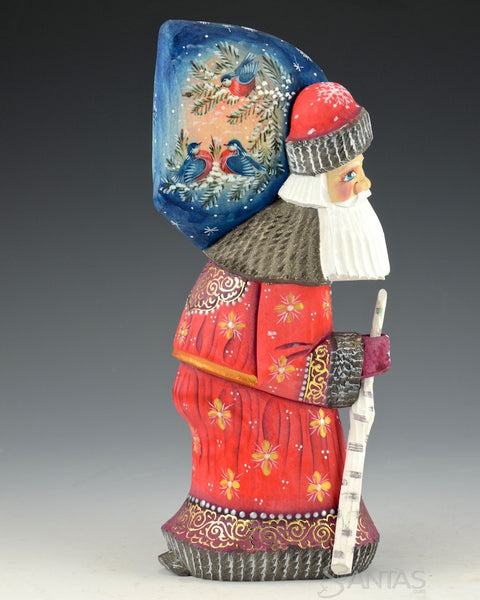 Red Walking Santa with Scenic Toybag