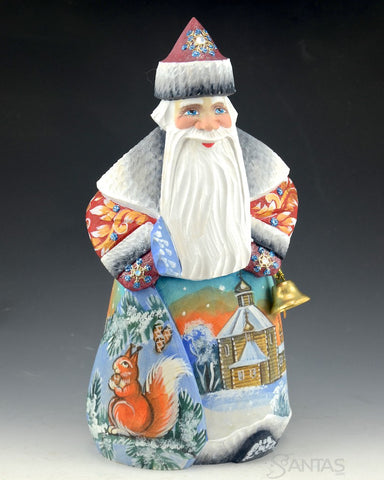 Scenic Russian Santa with Christmas Bell