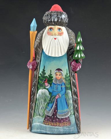 7 inch Russian Santa with Blue Snow Princess