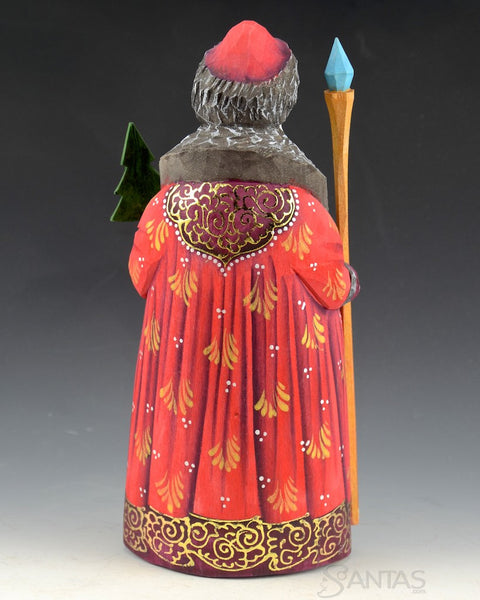 7 inch Russian Santa with Pink Snowmaiden