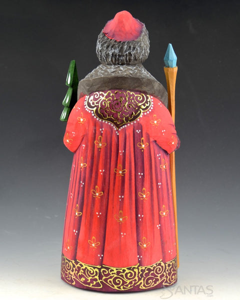 7 inch Russian Santa with Blue Eyed Girl