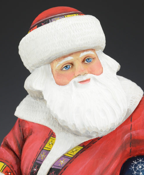 Santa's Favorite Reindeer - Carved Russian Santa