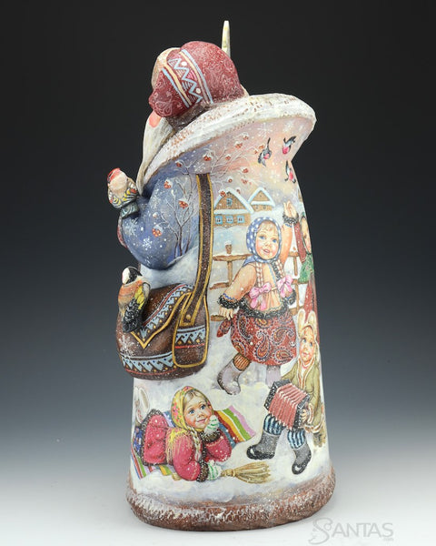 Bird Lover Russian Santa with Children