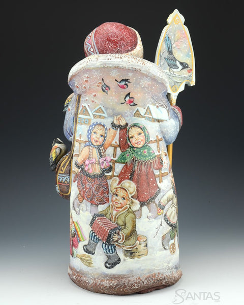 Bird Lover Russian Santa with Children