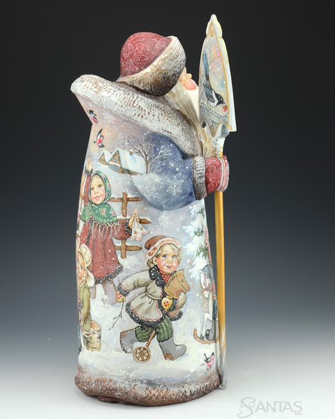 Bird Lover Russian Santa with Children