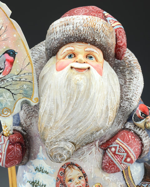 Bird Lover Russian Santa with Children