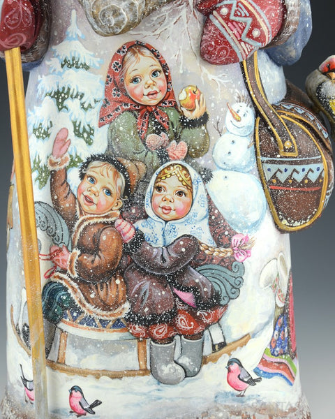 Bird Lover Russian Santa with Children