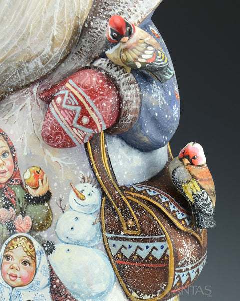 Bird Lover Russian Santa with Children