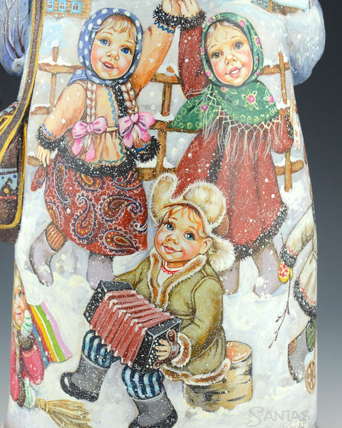 Bird Lover Russian Santa with Children