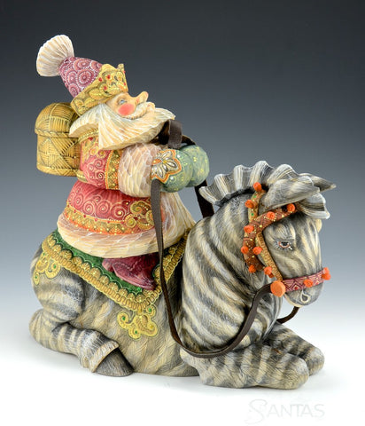 Russian Santa and Zebra by Kikin