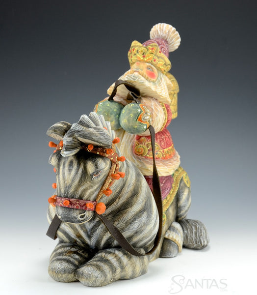 Russian Santa and Zebra by Kikin