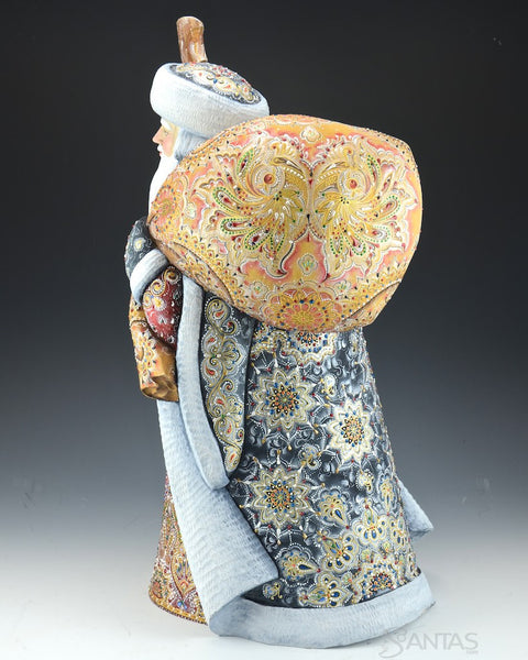 Strawberry and Charcoal Russian Traveller Santa