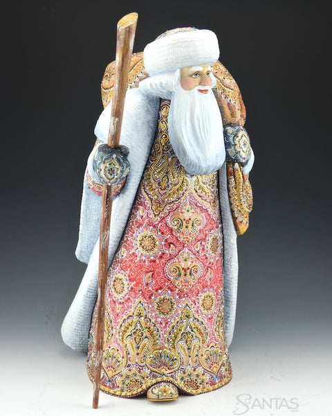 Strawberry and Charcoal Russian Traveller Santa