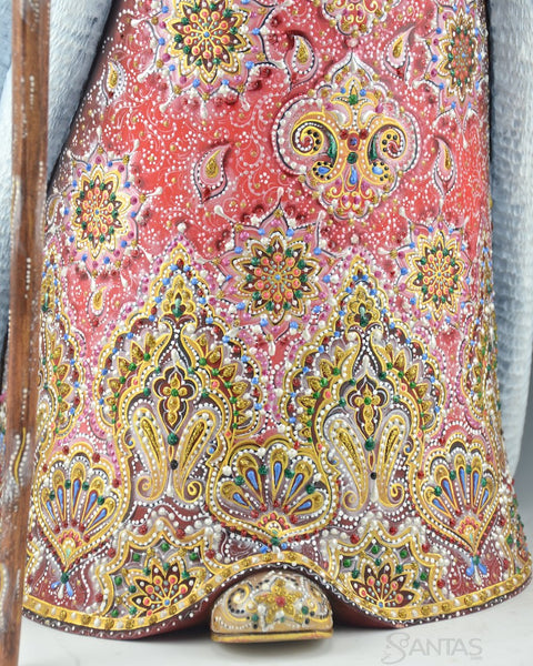 Strawberry and Charcoal Russian Traveller Santa