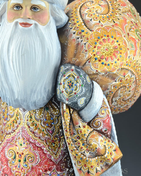 Strawberry and Charcoal Russian Traveller Santa