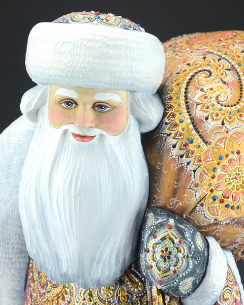 Strawberry and Charcoal Russian Traveller Santa