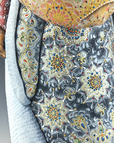 Strawberry and Charcoal Russian Traveller Santa