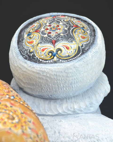 Strawberry and Charcoal Russian Traveller Santa