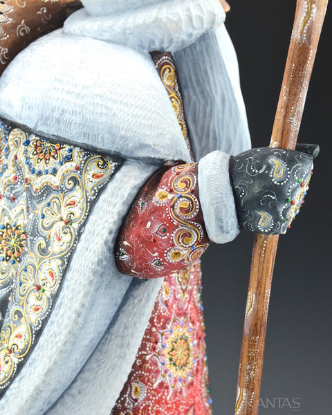 Strawberry and Charcoal Russian Traveller Santa