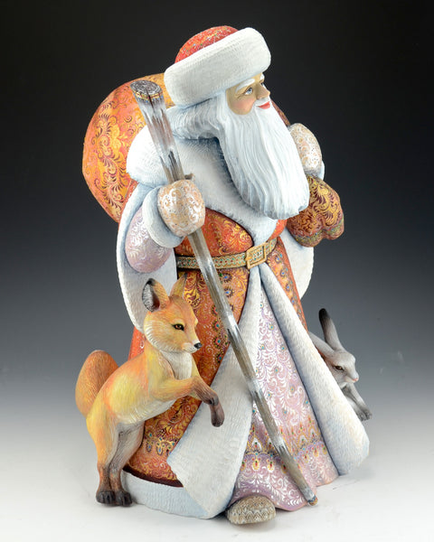 Good King Wenceslas Russian Santa with fox and Rabbit
