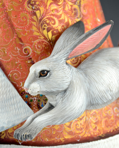 Good King Wenceslas Russian Santa with fox and Rabbit