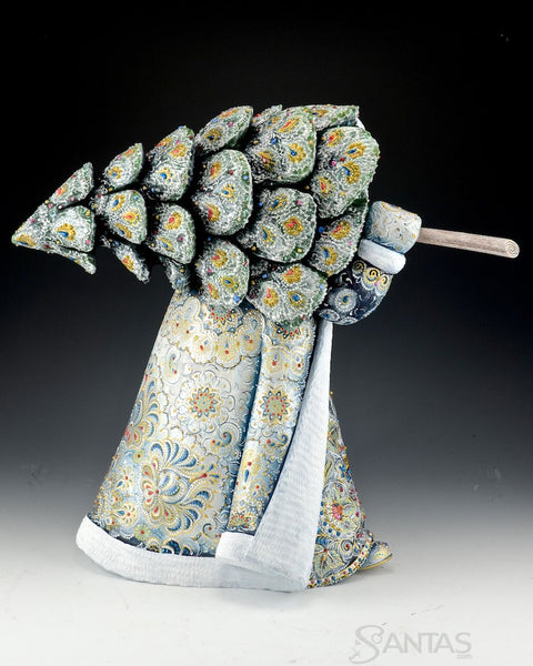 Iridescent Father Frost with Christmas Tree