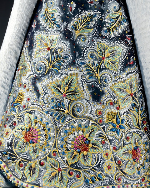 Iridescent Father Frost with Christmas Tree