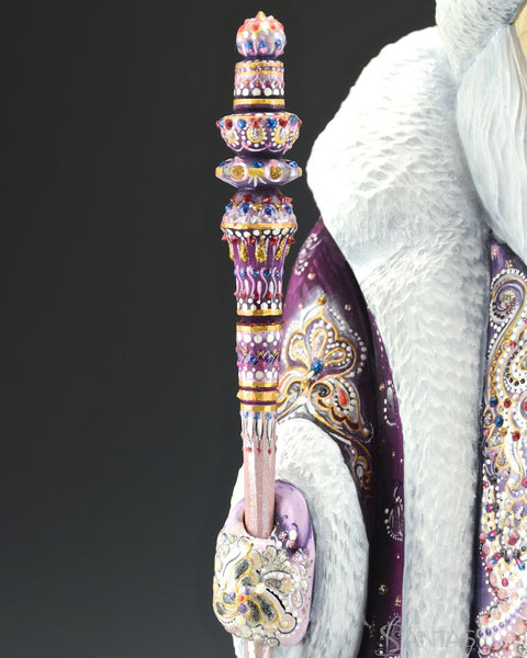Purple and Pearl Elegant 18 inch Russian Santa