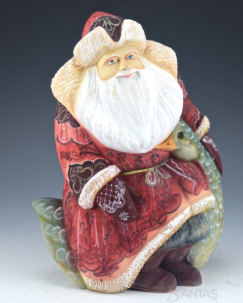 Russian Santa with Christmas Goose