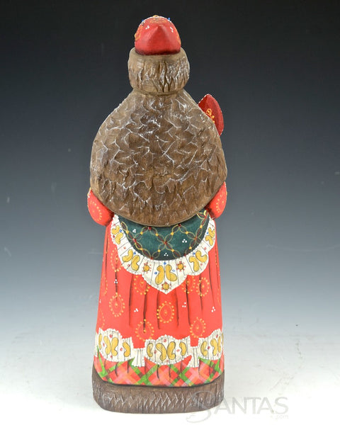 Imperial Russian Santa Claus Carving with Staff