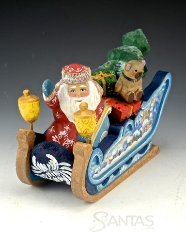 Sleighride Santa with Lantern and Gifts