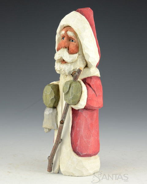 Russell Scott Santa with Staff Ringing Silver Bell