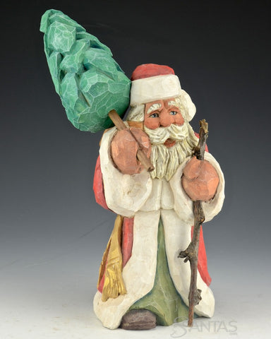 Russell Scott Santa with Pack and Tree over Shoulder