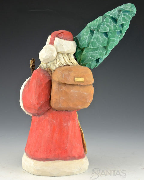 Russell Scott Santa with Pack and Tree over Shoulder