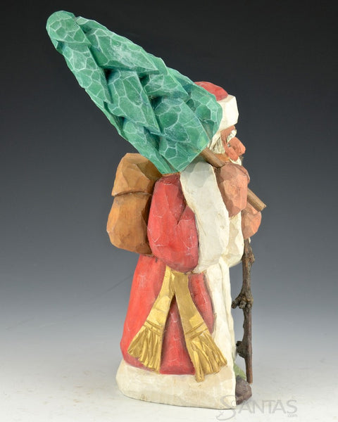 Russell Scott Santa with Pack and Tree over Shoulder