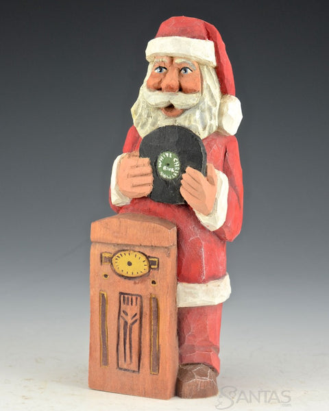 Russell Scott Santa with Record and HiFi Stereo