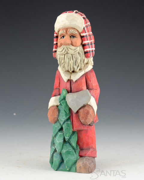 Scandinavian Santa with Tree and Axe