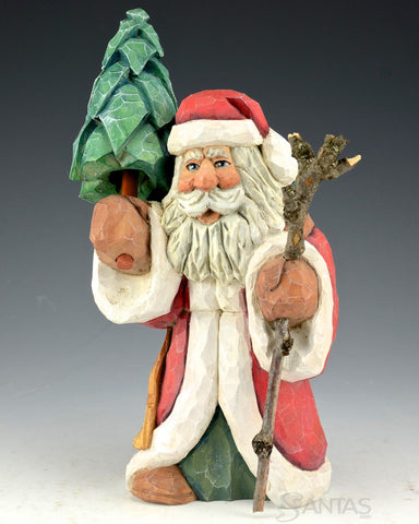 Russell Scott Santa Claus Carrying Tree and Presents