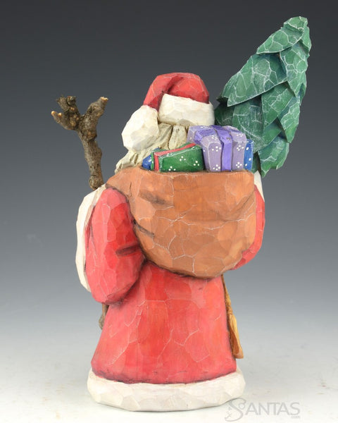 Russell Scott Santa Claus Carrying Tree and Presents