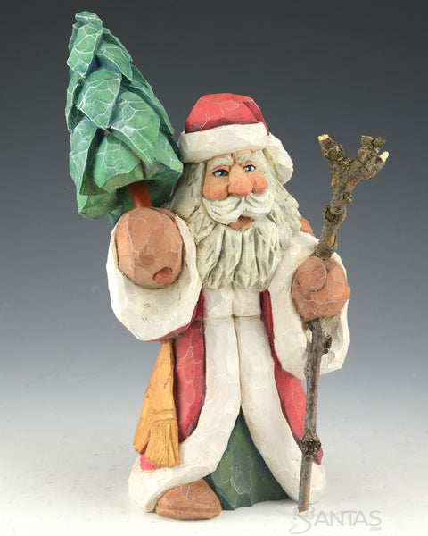 Russell Scott Santa Claus Carrying Tree and Presents