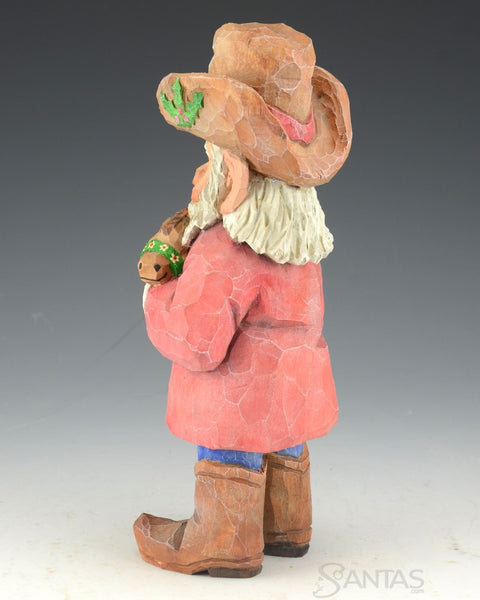 Russell Scott Cowboy Santa with Stick Pony